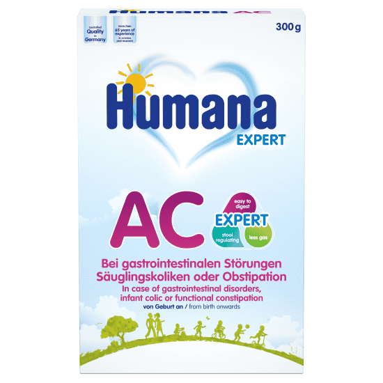 Humana AntiColic Мляко за кърмачета със склонност към подуване, колики и констипация 300гр.