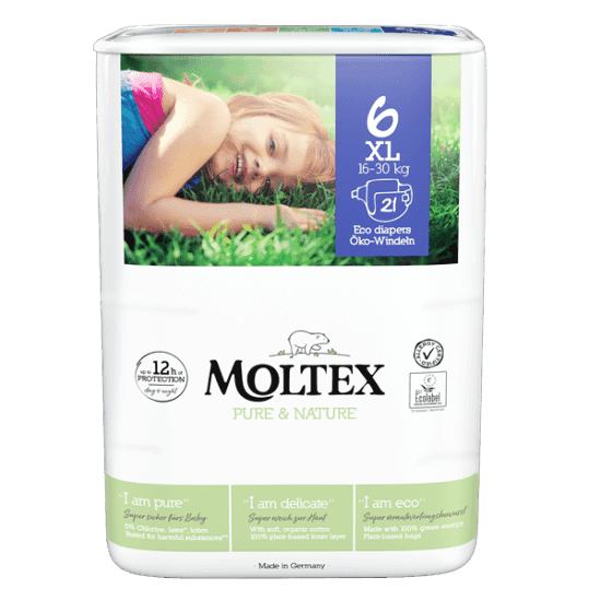 Moltex Еко пелени XL размер 6 от 16 до 30 кг 21 бр.