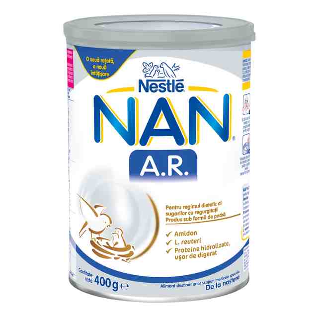 Nestle NAN A.R.  Формула за кърмачета против повръщане (регургитация), от момента на раждането, 400 гр.