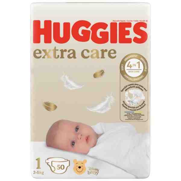 HUGGIES пелени Exta Care за новородено, размер 1 от 2-5 кг., 50 бр.