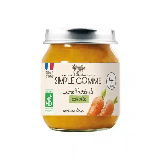 Simple Comme Bio пюре Моркови от 4м, 125 гр