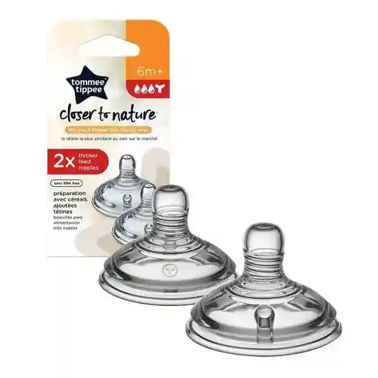 Tommee Tippee Биберони за хранене Closer to Nature ЗВЕЗДА - 3 капки 6m+
