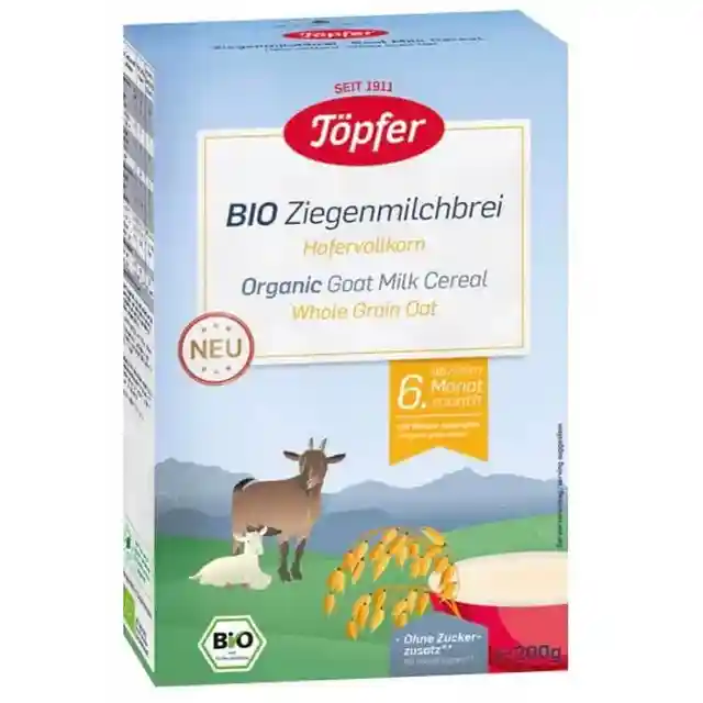Topfer Bio каша от козе мляко с овес, от 6м, 200 гр