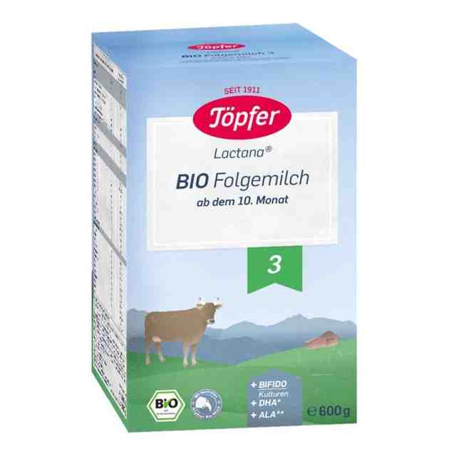 Topfer LACTANA BIO 3 Преходно био мляко от 10 месец, 600 гр.