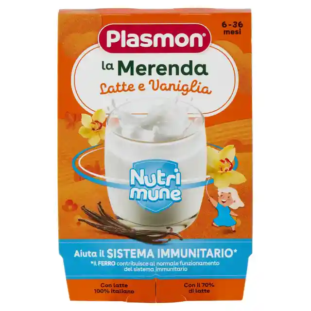 Plasmon Млечен десерт ванилия с мляко Nutri-mune