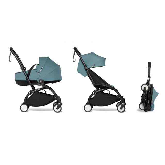 BabyZen Детска количка YOYO2 Plus Пълен комплект с Кош за новородено, Aqua