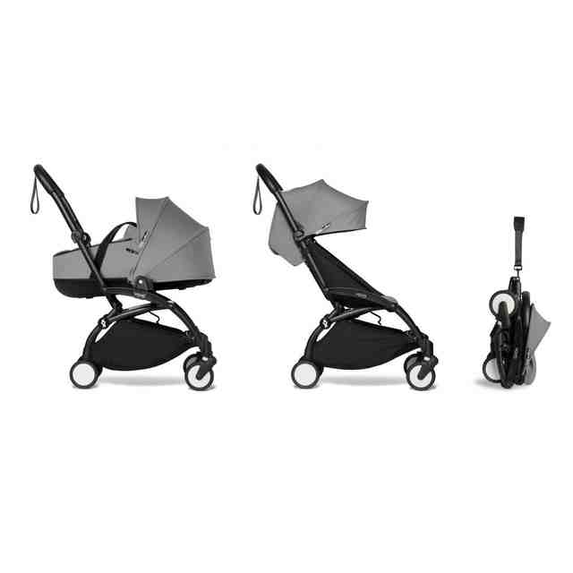 BabyZen Детска количка YOYO2 Plus Пълен комплект с Кош за новородено, Grey