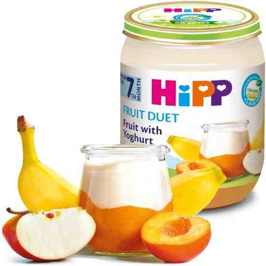 HIPP БИО Плодове с йогурт 160гр. от 7 месец