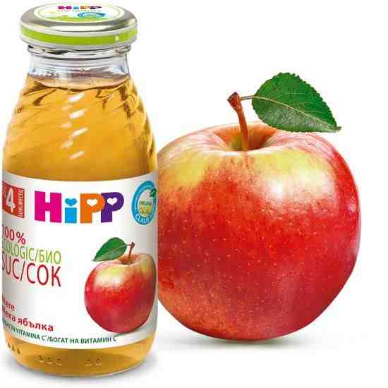 HIPP БИО Сок от мека ябълка 200мл след 4 месец