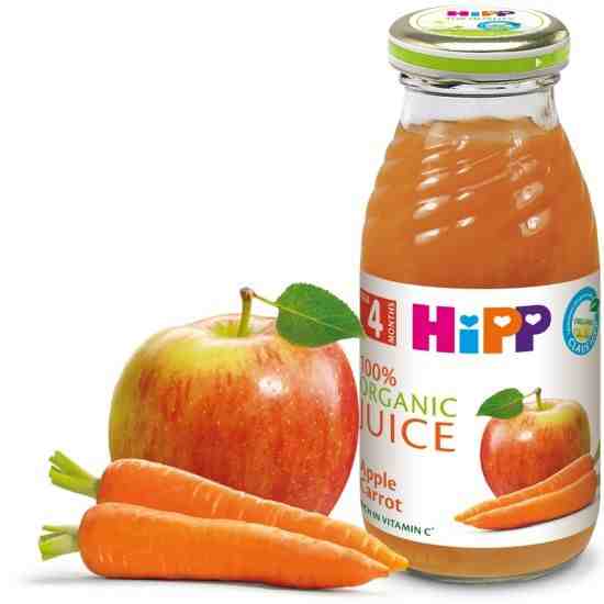 HIPP БИО Сок от ябълки и моркови 200мл след 4 месец