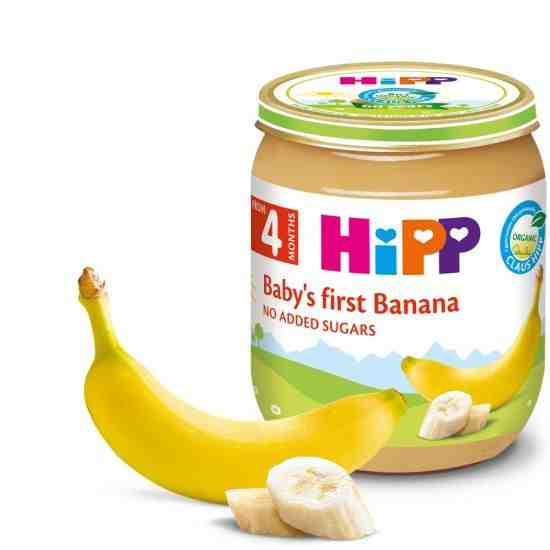 HIPP БИО пюре Банани 125гр. след 4 месец