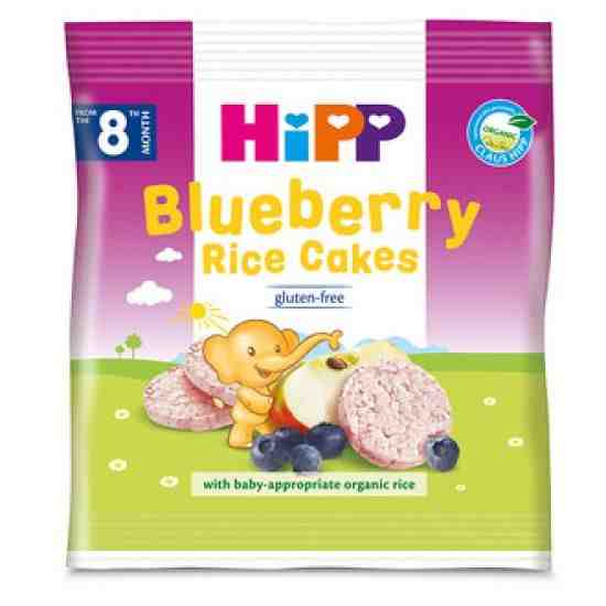 HIPP Био оризови бисквити с боровинки от 8м 35гр.