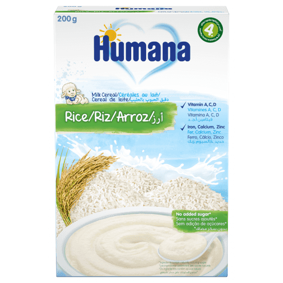 Humana Инстантна млечна каша Ориз 200гр над 4 месеца