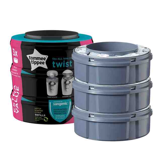 Tommee Tippee Комплект 3бр. резервни касети за хигиенен кош Twist&Click TT