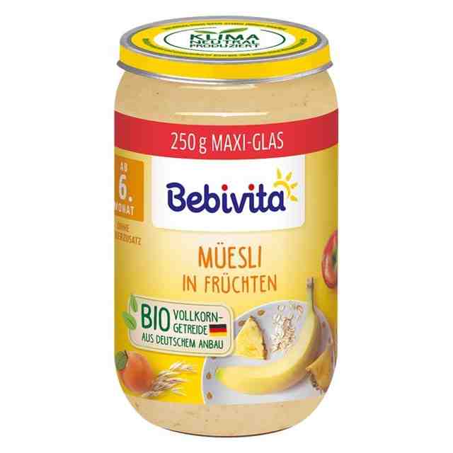 Bebivita Био пълнозърнеста каша мюсли и плодове 250 гр.