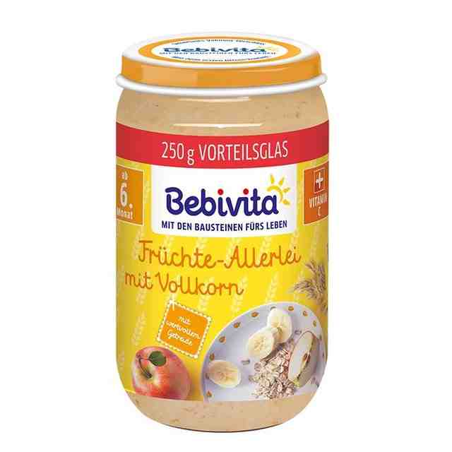 Bebivita Био пълнозърнеста каша с ябълки и банани 250 гр.