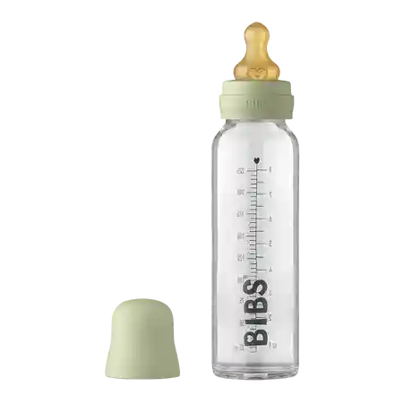 Bibs baby Стъклено шише с каучуков биберон 225 мл Sage