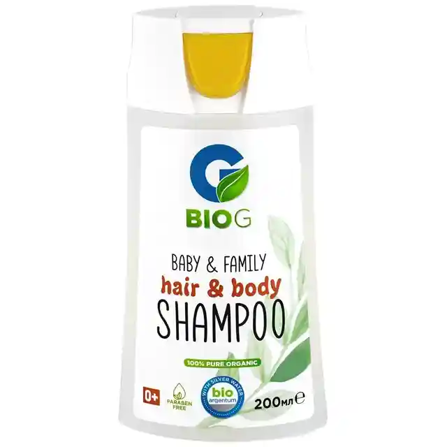 Bio G Бебешки Шампоан за коса и тяло със сребърна вода 200ml