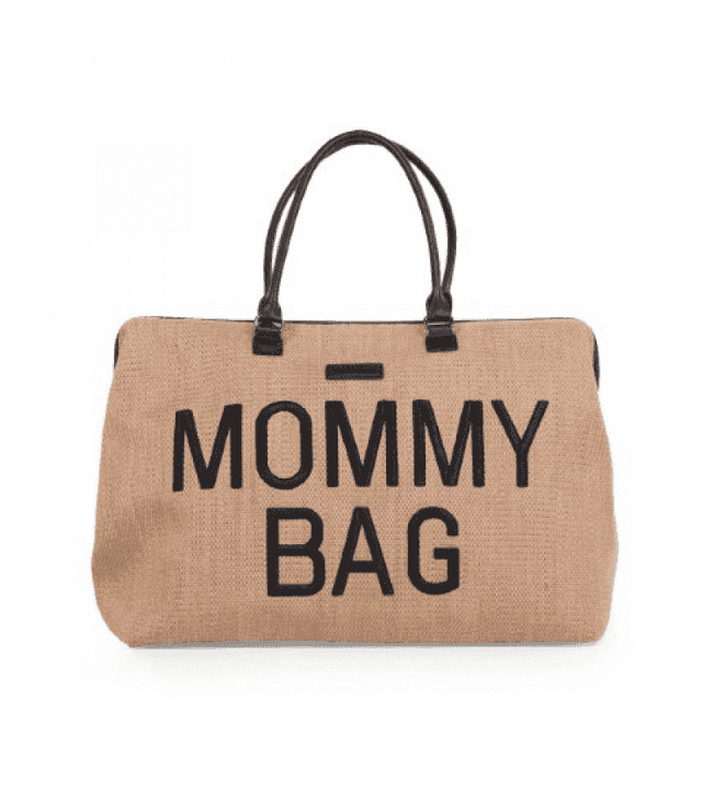 CHILDHOME Mommy Bag Чанта за мама Бежова Raffia Look