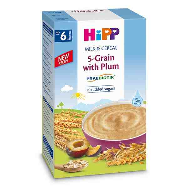 HiPP Пребиотик млечна каша 5 зърна със сливи от 6 месец