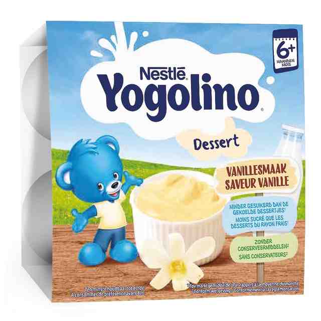 NESTLE YOGOLINO Млечен десерт Ванилия, 4x100 гр.