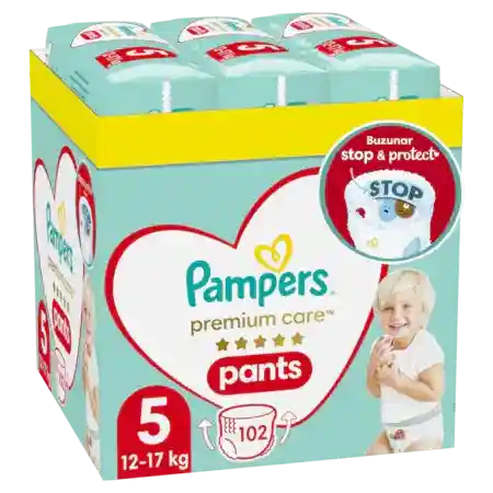 Pampers Pants Premium care MSB, гащички, 5 (12-17 кг), 102бр.